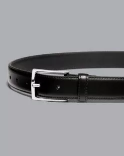 CHARLES TYRWHITT Leather Formal Belt - Black