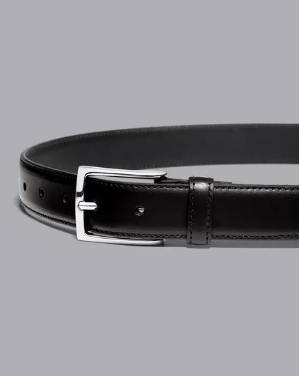 CHARLES TYRWHITT Leather Formal Belt - Black 3 CHARLES TYRWHITT Leather Formal Belt - Black