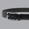 CHARLES TYRWHITT Made In England Textured Leather Chino Belt - Black