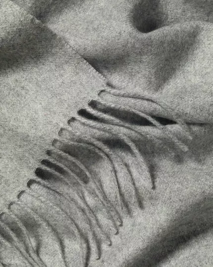 CHARLES TYRWHITT Cashmere Scarf - Grey 4 CHARLES TYRWHITT Cashmere Scarf - Grey - Image 2