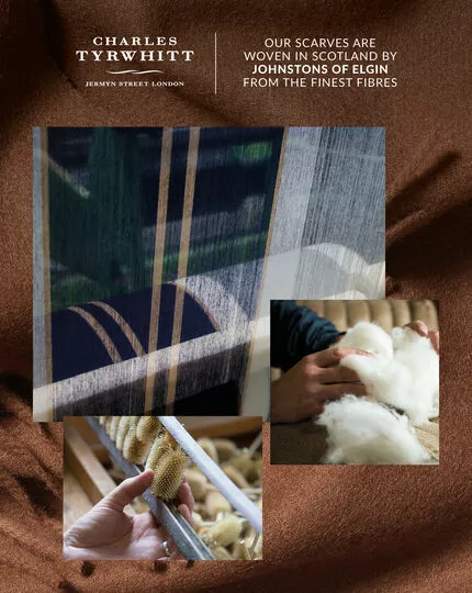 CHARLES TYRWHITT Cashmere Scarf - Grey 5 CHARLES TYRWHITT Cashmere Scarf - Grey - Image 3