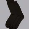CHARLES TYRWHITT Cotton Rich 3 Pack Socks - Black -Charles Tyrwhitt Shop ACK0260BLK MAIN