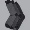 CHARLES TYRWHITT Cotton Rich 3 Pack Socks - Multi Pattern 2 CHARLES TYRWHITT Cotton Rich 3 Pack Socks - Multi Pattern -Charles Tyrwhitt Shop ACK0260KGY FULL