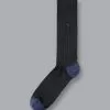 CHARLES TYRWHITT Cotton Rib Socks - Black 1 CHARLES TYRWHITT Cotton Rib Socks - Black -Charles Tyrwhitt Shop ACK0307BLK FULL