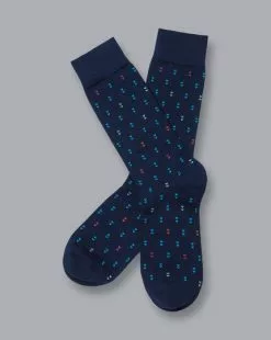 CHARLES TYRWHITT Arrow Motif Socks - Navy