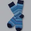 CHARLES TYRWHITT Multi Stripe Socks - Cobalt B 2 CHARLES TYRWHITT Multi Stripe Socks - Cobalt B -Charles Tyrwhitt Shop ACK0355COB FULL