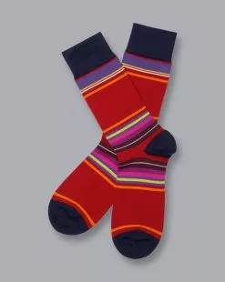 CHARLES TYRWHITT Block Stripe Socks - R