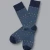 CHARLES TYRWHITT Spot Socks - Steel Blue M 1 CHARLES TYRWHITT Spot Socks - Steel Blue M -Charles Tyrwhitt Shop ACK0369STL FULL
