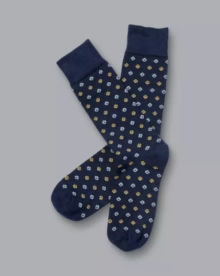 CHARLES TYRWHITT Geo Socks - Navy 3 CHARLES TYRWHITT Geo Socks - Navy