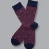 CHARLES TYRWHITT Seahorse Motif Socks - Blackberry P -Charles Tyrwhitt Shop ACK0375BRP FULL