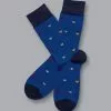 CHARLES TYRWHITT Bulldog Clip Motif Socks - Cobalt B -Charles Tyrwhitt Shop ACK0375COB FULL