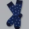 CHARLES TYRWHITT Cat Out A Bag Motif Socks - French B
