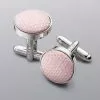 CHARLES TYRWHITT Silk Round Cufflinks - Pink -Charles Tyrwhitt Shop ACL0025PNK MAIN