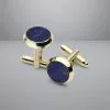 CHARLES TYRWHITT Sodalite Luxury Cufflinks - G -Charles Tyrwhitt Shop ACL0032GLD MAIN