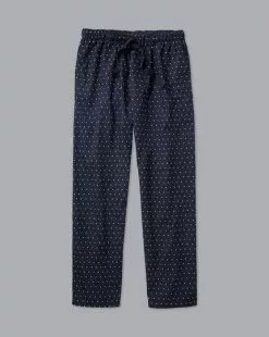 CHARLES TYRWHITT Printed Dot Pajama Bottoms - Navy -Charles Tyrwhitt Shop ACN0045NAV MAIN