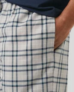 CHARLES TYRWHITT Check Pajama Shorts - Grey & Navy -Charles Tyrwhitt Shop ACN0046HBL DETAIL ALT