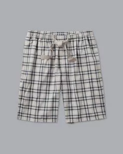 CHARLES TYRWHITT Check Pajama Shorts - Grey & Navy -Charles Tyrwhitt Shop ACN0046HBL MAIN