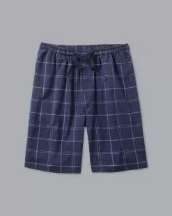 CHARLES TYRWHITT Check Pajama Shorts - Navy & Wh