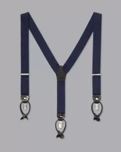 CHARLES TYRWHITT Combination Suspenders - Navy