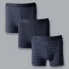 CHARLES TYRWHITT 3 Pack Cotton Stretch Patterned Jersey Trunks - French B -Charles Tyrwhitt Shop ACU0200MNV MAIN GROUP
