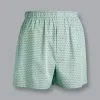 CHARLES TYRWHITT Cutting Corners Motif Woven Boxers - Aqua Green -Charles Tyrwhitt Shop ACU0206AQA MAIN