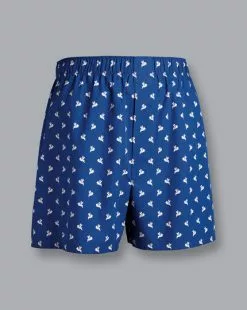 CHARLES TYRWHITT If Pigs Could Fly Motif Woven Boxers - Royal B