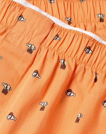 CHARLES TYRWHITT Fish Going To Work Motif Woven Boxers - Orang 4 CHARLES TYRWHITT Fish Going To Work Motif Woven Boxers - Orang - Image 2