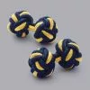 CHARLES TYRWHITT Knot Cufflinks - Indigo Blue & Sunflow