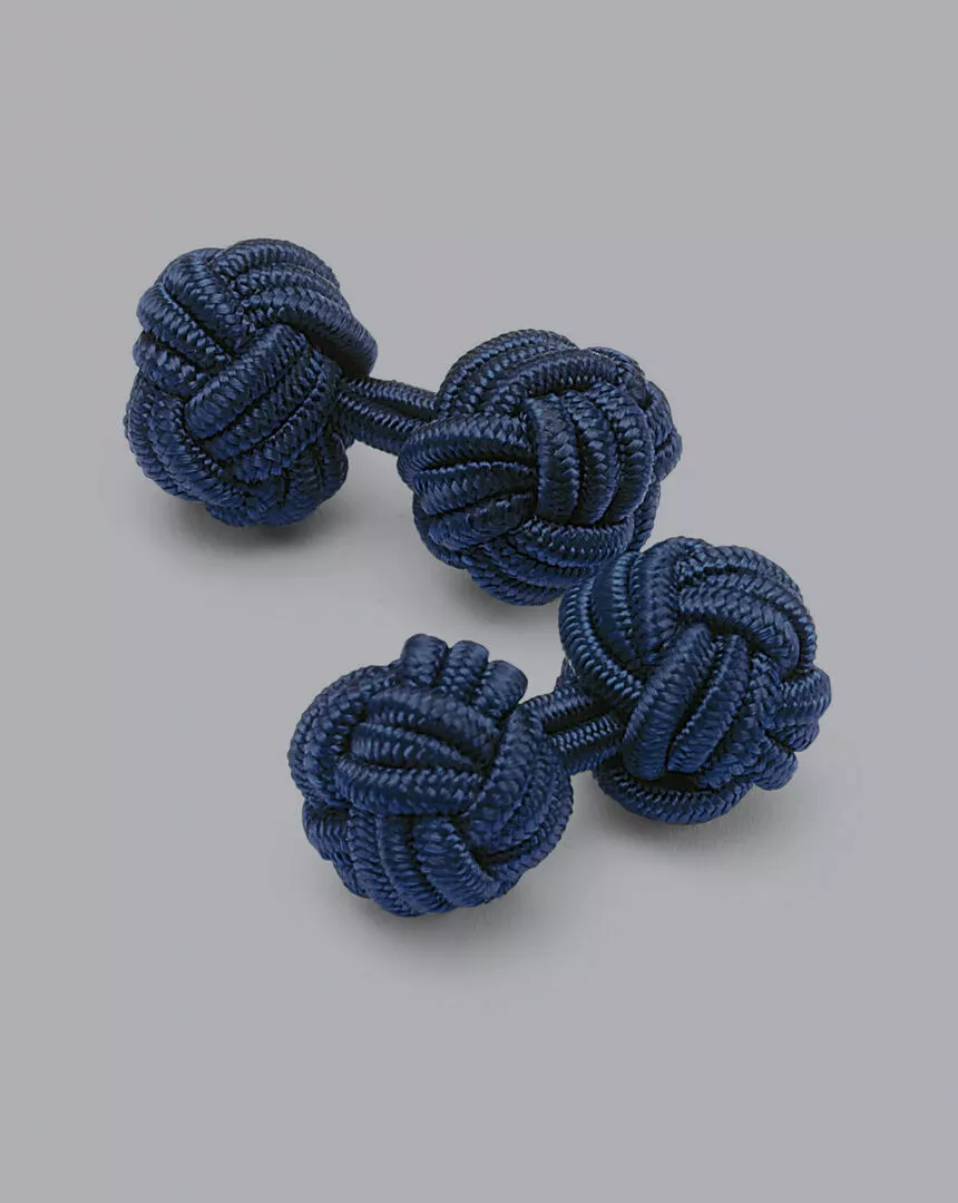 CHARLES TYRWHITT Knot Cufflinks - Indigo B 3 CHARLES TYRWHITT Knot Cufflinks - Indigo B