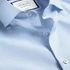 CHARLES TYRWHITT Semi-Spread Collar Non-Iron Sun Ray Print Shirt - Cornflower B -Charles Tyrwhitt Shop CSB0059CFW COLLAR DETAIL