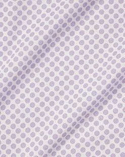 CHARLES TYRWHITT Semi-Spread Collar Non-Iron Circle Print Shirt - Mauve P -Charles Tyrwhitt Shop CSB0084MAU FABRIC DETAIL