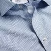 CHARLES TYRWHITT Semi-Spread Collar Non-Iron Floral Print Shirt - Cornflower B -Charles Tyrwhitt Shop CSB0086CFW COLLAR DETAIL