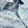 CHARLES TYRWHITT Made With Liberty Fabric Floral Print Semi-Spread Collar Shirt - Cobalt B