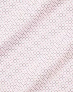 CHARLES TYRWHITT Semi-Spread Collar Non-Iron Tear Drop Print Shirt - Pink -Charles Tyrwhitt Shop CSB0096PNK FABRIC DETAIL