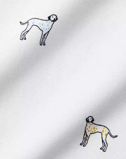 CHARLES TYRWHITT Semi-Spread Collar Non-Iron Dalmatian Print Shirt - M 8 CHARLES TYRWHITT Semi-Spread Collar Non-Iron Dalmatian Print Shirt - M - Image 6