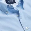 CHARLES TYRWHITT Button-Down Collar Washed Oxford Shirt With Pocket - Sky
