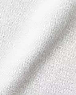CHARLES TYRWHITT Collarless Cotton Linen Shirt - Wh -Charles Tyrwhitt Shop CSR0806WHT FABRIC DETAIL