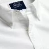 CHARLES TYRWHITT Button-Down Collar Washed Oxford Shirt - Wh -Charles Tyrwhitt Shop CSR0905WHT COLLAR DETAIL