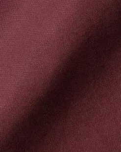 CHARLES TYRWHITT Button-Down Collar Washed Fine Twill Shirt - Wine R -Charles Tyrwhitt Shop CSR2022WNE FABRIC DETAIL
