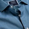 CHARLES TYRWHITT Spread Collar Denim Shirt - Ocean B