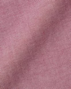 CHARLES TYRWHITT Button-Down Collar Washed Oxford Shirt - Maroon R -Charles Tyrwhitt Shop CSR2036MRN FABRIC DETAIL