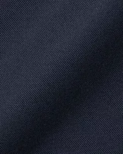 CHARLES TYRWHITT Button-Down Collar Washed Oxford Shirt - Navy B -Charles Tyrwhitt Shop CSR2036NAV FABRIC DETAIL