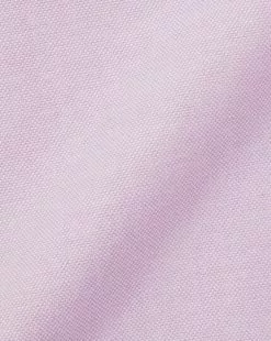CHARLES TYRWHITT Button-Down Collar Washed Oxford Shirt - Violet P -Charles Tyrwhitt Shop CSR2036VLT FABRIC DETAIL