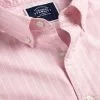 CHARLES TYRWHITT Button-Down Collar Washed Oxford Butchers Stripe Shirt - Pink -Charles Tyrwhitt Shop CSR2037PNK COLLAR DETAIL