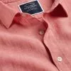 CHARLES TYRWHITT Pure Linen Shirt - Salmon Pink