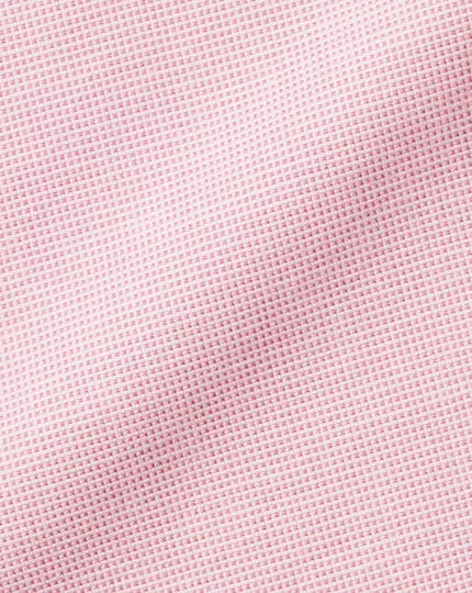 CHARLES TYRWHITT Cotton Linen Short Sleeve Shirt - Light Pink 6 CHARLES TYRWHITT Cotton Linen Short Sleeve Shirt - Light Pink - Image 4