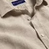 CHARLES TYRWHITT Pure Linen Shirt - Oatm -Charles Tyrwhitt Shop CSR2089OAT COLLAR DETAIL