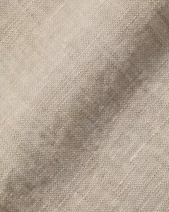CHARLES TYRWHITT Pure Linen Shirt - Oatm -Charles Tyrwhitt Shop CSR2089OAT FABRIC DETAIL