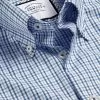 CHARLES TYRWHITT Button-Down Collar Non-Iron Oxford Multi Check Shirt - Ocean B 1 CHARLES TYRWHITT Button-Down Collar Non-Iron Oxford Multi Check Shirt - Ocean B -Charles Tyrwhitt Shop FOB0680OCE COLLAR DETAIL