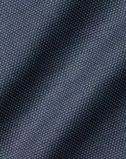 CHARLES TYRWHITT Semi-Spread Collar Non-Iron Stretch Texture Shirt - Denim B 13 CHARLES TYRWHITT Semi-Spread Collar Non-Iron Stretch Texture Shirt - Denim B -Charles Tyrwhitt Shop FOB0687DEN FABRIC DETAIL